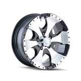 ION Type 136 15x6 / 6x139.7 BP / 0mm Offset / 108mm Hub Black/Machined Wheel thumbnail 5
