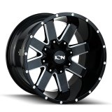 ION Type 141 20x9 / 5x127 BP / 0mm Offset / 87mm Hub Gloss Black Milled Wheel thumbnail 4