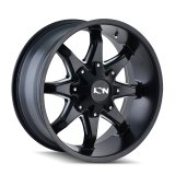 ION Type 181 17x9 / 5x114.3 BP / -12mm Offset / 87mm Hub Satin Black/Milled Spokes Wheel thumbnail 3