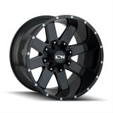 ION 141 20x9 / 8x165.1 BP / 0mm Offset / 130.8mm Hub Gloss Black Milled Wheel thumbnail 1