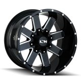 ION 141 20x9 / 8x165.1 BP / 0mm Offset / 130.8mm Hub Gloss Black Milled Wheel thumbnail 2