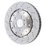 SHW 08-12 Audi R8 4.2L (Excl Ceramic Brakes) Front Drill-Dimp Lightweight Brake Rotor (420615301D) thumbnail 1