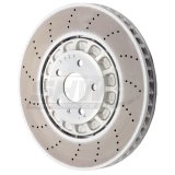 SHW 2022 Audi RS3 2.5L Front Cross-Drilled Lightweight Brake Rotor (4M0615301BJ) thumbnail 1