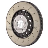 SHW 18-22 Audi RS5 2.9L Front Drilled Lightweight Brake Rotor (4M0615301AM) thumbnail 1