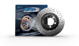 SHW 14-18 Audi RS7 4.0L Rear Cross-Drilled Lightweight Wavy Brake Rotor (4G8615601E) thumbnail 3