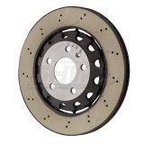 SHW 18-20 Audi RS5 2.9L (Excl Ceramic Brakes) Rear Drilled & Dimpled LW Brake Rotor (8W0615601G) thumbnail 1