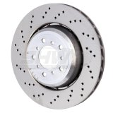 SHW 08-13 BMW M3 4.0L Left Front Cross-Drilled Lightweight Brake Rotor (34112283801) thumbnail 1