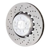 SHW 15-18 BMW M3 3.0L Left Front Cross-Drilled Lightweight Brake Rotor (34112284809) thumbnail 1