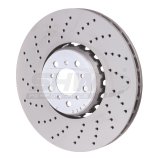 SHW 15-18 BMW X5 M 4.4L Left Front Cross-Drilled Lightweight Brake Rotor (34112284901) thumbnail 1
