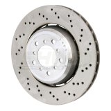 SHW 08-13 BMW M3 4.0L Right Front Cross-Drilled Lightweight Brake Rotor (34112283802) thumbnail 1