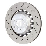 SHW 2020+ BMW X3 M 3.0L Left Rear Cross-Drilled Lightweight Brake Rotor (34118054827) thumbnail 1
