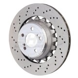 SHW 15-18 BMW X5 M 4.4L Left Rear Cross-Drilled Lightweight Brake Rotor (34212284903) thumbnail 1
