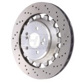 SHW 19-21 BMW M2 Competition 3.0L Right Rear Cross-Drilled Lightweight Brake Rotor (34118072020) thumbnail 1