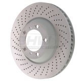 SHW 09-13 Porsche 911 Turbo w/Center Lock w/o Ceramics Left Front Drill-Dimp MB Rotor (99735140502) thumbnail 1