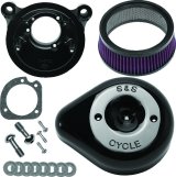 S&S Cycle 08-17 Touring/16-17 Softails Models Stealth Air Cleaner Kit w/ Black Teardrop Cover thumbnail 1