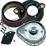 S&S Cycle 2017+ M8 Models Stealth Air Cleaner Kit w/ Chrome Mini Teardrop Cover thumbnail 1
