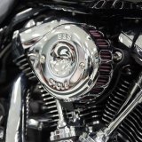 S&S Cycle 2017+ M8 Models Stealth Air Cleaner Kit w/ Chrome Mini Teardrop Cover thumbnail 2