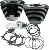 S&S Cycle 07-17 BT 106in Big Bore Cylinder Kit - Wrinkle Black thumbnail 1
