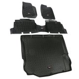 Rugged Ridge Floor Liner Front/Rear/Cargo Black 2011-2018 Jeep Wrangler Unlimited JK 4 Dr thumbnail 2