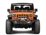 Rugged Ridge 07-18 Jeep Wrangler JK Black 3 Sqaure LED Hood Mounted Light Bar Kit thumbnail 1