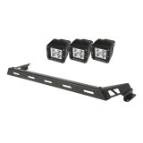 Rugged Ridge 07-18 Jeep Wrangler JK Black 3 Sqaure LED Hood Mounted Light Bar Kit thumbnail 4