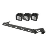 Rugged Ridge 07-18 Jeep Wrangler JK Black 3 Sqaure LED Hood Mounted Light Bar Kit thumbnail 5