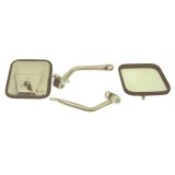 Rugged Ridge 97-06 Jeep Wrangler TJ Stainless Steel CJ-Style Side Mirror Kit thumbnail 1
