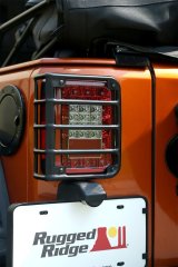 Rugged Ridge 07-18 Jeep Wrangler Textured Black Tail Light Euro Guards thumbnail 3
