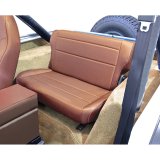 Rugged Ridge Fold & Tumble Rear Seat Tan 76-95 Jeep CJ / Jeep Wrangler thumbnail 1