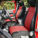 Rugged Ridge Seat Cover Kit Black/Red 11-18 Jeep Wrangler JK 2dr thumbnail 2
