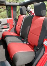 Rugged Ridge Seat Cover Kit Black/Red 11-18 Jeep Wrangler JK 2dr thumbnail 3