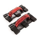 Rugged Ridge Paracord Grab Handles Red/Black Pair thumbnail 1