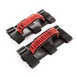 Rugged Ridge Paracord Grab Handles Red/Black Pair thumbnail 2