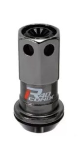 Project Kics R40 Iconix 12x1.50 Black Lug Nut (Black Seat) - 1pc thumbnail 2