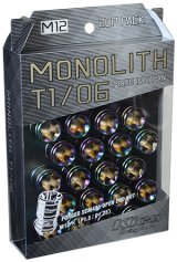 Project Kics 12 x 1.5 Neochrome T1/06 Monolith Lug Nuts - 20 Pcs thumbnail 1