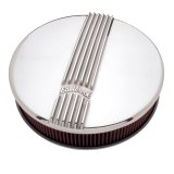 Edelbrock Air Cleaner Classic Series Round Aluminum Top Cloth Element 14In Dia X 3 9In Polished thumbnail 5