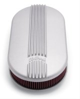 Edelbrock Air Cleaner Classic Series Oval Aluminum 17 5In X 9 35In X 4 45In Dual Carburetor thumbnail 3
