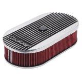 Edelbrock Air Cleaner Elite II Oval Single 4-Bbl Carb 2 5In Red Element Polished thumbnail 9