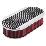 Edelbrock Air Cleaner Elite II Oval Dual-Quad Carbs 2 5In Red Element Polished thumbnail 7