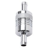 Edelbrock Fuel Filter Aluminum 3In X 01/ 1/8In 3/8In Inlet/Outlet Chrome thumbnail 3