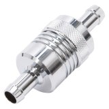Edelbrock Fuel Filter Aluminum 3In X 01/ 1/8In 3/8In Inlet/Outlet Chrome thumbnail 5