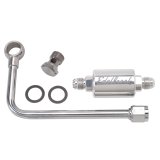 Edelbrock 3/8In Hard Fuel Line w/ -6 B-Nut and Polished Filter thumbnail 3