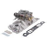 Edelbrock Manifold And Carb Kit Performer Eps Small Block Chevrolet 1957-1986 Natural Finish thumbnail 4