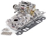 Edelbrock Manifold And Carb Kit Performer Eps Small Block Chevrolet 1957-1986 Natural Finish thumbnail 6