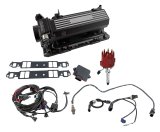 Edelbrock Pro Flo 4 Fuel Inject Kit XT Seq Port SBC 429/460 1986 625 Max HP 35 LbHr Injectors Black thumbnail 1
