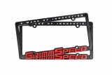 GrimmSpeed License Plate Frame - GrimmSpeed Red Text (Pair) thumbnail 1