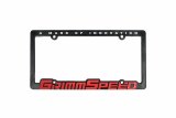 GrimmSpeed License Plate Frame - GrimmSpeed Red Text (Single) thumbnail 1
