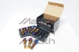 Wheel Mate Mevius 17 Hex Lug Bolt Set of 20 - Black 14x1.25 40mm Cone 60 DEG TAP thumbnail 1
