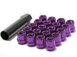 Wheel Mate Muteki Open End Lug Nuts - Purple 12x1.25 thumbnail 1
