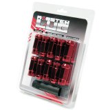 Wheel Mate Monster Locking Lug Nut Set of 4 - Red 14x1.50 thumbnail 1